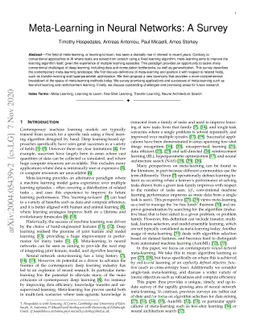 Meta-Learning in Neural Networks: A Survey