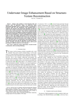 Underwater Image Enhancement Based on Structure-Texture Reconstruction