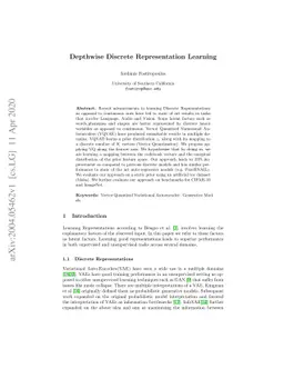 Depthwise Discrete Representation Learning