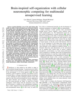 Brain-inspired self-organization with cellular neuromorphic computing
  for multimodal unsupervised learning