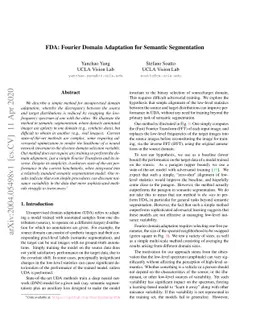 FDA: Fourier Domain Adaptation for Semantic Segmentation