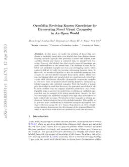 OpenMix: Reviving Known Knowledge for Discovering Novel Visual
  Categories in An Open World