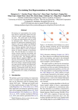 Pre-training Text Representations as Meta Learning