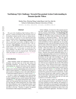 YouMakeup VQA Challenge: Towards Fine-grained Action Understanding in
  Domain-Specific Videos