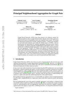 Principal Neighbourhood Aggregation for Graph Nets
