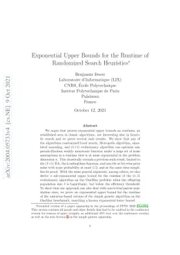 Exponential Upper Bounds for the Runtime of Randomized Search Heuristics