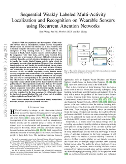 Sequential Weakly Labeled Multi-Activity Localization and Recognition on
  Wearable Sensors using Recurrent Attention Networks