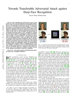 Towards Transferable Adversarial Attack against Deep Face Recognition