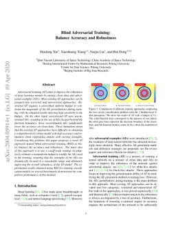 Blind Adversarial Training: Balance Accuracy and Robustness