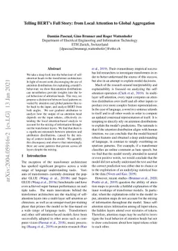 Telling BERT's full story: from Local Attention to Global Aggregation