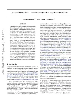 Adversarial Robustness Guarantees for Random Deep Neural Networks