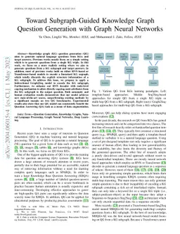 Toward Subgraph-Guided Knowledge Graph Question Generation with Graph
  Neural Networks