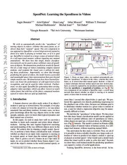 SpeedNet: Learning the Speediness in Videos