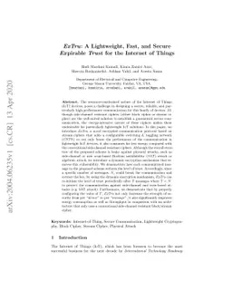 ExTru: A Lightweight, Fast, and Secure Expirable Trust for the Internet
  of Things