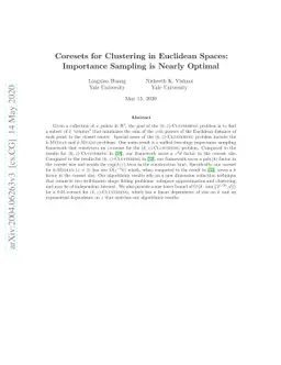 Coresets for Clustering in Euclidean Spaces: Importance Sampling is
  Nearly Optimal