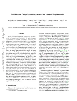 Bidirectional Graph Reasoning Network for Panoptic Segmentation