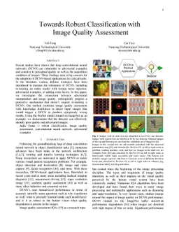 Towards Robust Classification with Image Quality Assessment