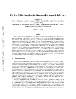 Particle Gibbs Sampling for Bayesian Phylogenetic inference