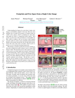 Footprints and Free Space from a Single Color Image