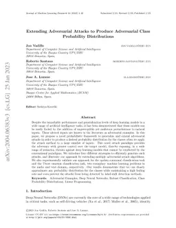 Extending Adversarial Attacks to Produce Adversarial Class Probability
  Distributions