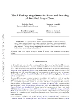 The R Package stagedtrees for Structural Learning of Stratified Staged
  Trees