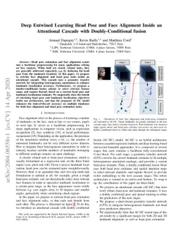 Deep Entwined Learning Head Pose and Face Alignment Inside an
  Attentional Cascade with Doubly-Conditional fusion