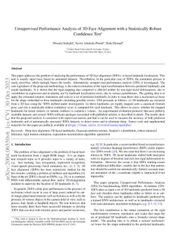 Unsupervised Performance Analysis of 3D Face Alignment with a
  Statistically Robust Confidence Test