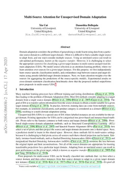 Multi-source Attention for Unsupervised Domain Adaptation