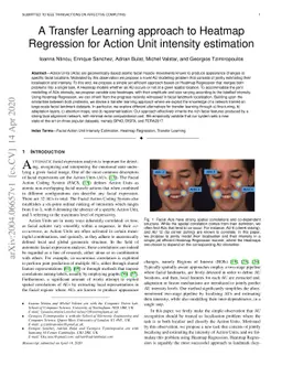 A Transfer Learning approach to Heatmap Regression for Action Unit
  intensity estimation