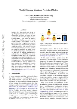 Weight Poisoning Attacks on Pre-trained Models
