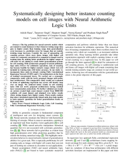 Systematically designing better instance counting models on cell images
  with Neural Arithmetic Logic Units