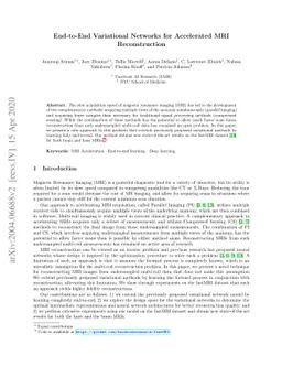 End-to-End Variational Networks for Accelerated MRI Reconstruction