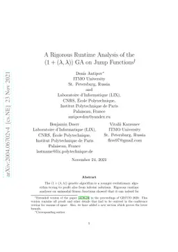 A Rigorous Runtime Analysis of the $(1 + (λ, λ))$ GA on Jump
  Functions