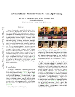 Deformable Siamese Attention Networks for Visual Object Tracking