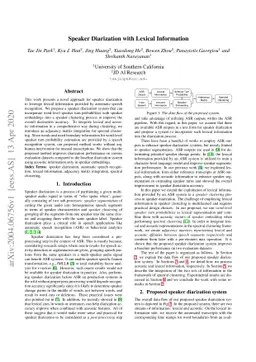 Speaker Diarization with Lexical Information