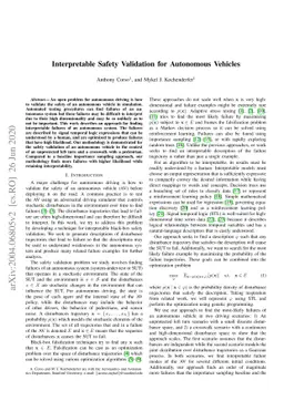Interpretable Safety Validation for Autonomous Vehicles