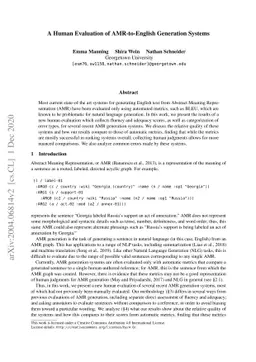 A Human Evaluation of AMR-to-English Generation Systems