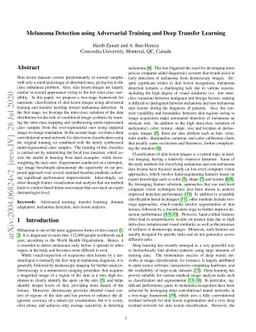 Melanoma Detection using Adversarial Training and Deep Transfer Learning
