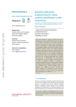 Bayesian differential programming for robust systems identification
  under uncertainty