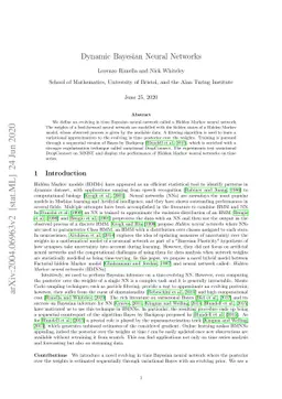 Hidden Markov Neural Networks