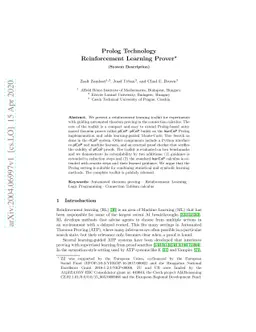 Prolog Technology Reinforcement Learning Prover