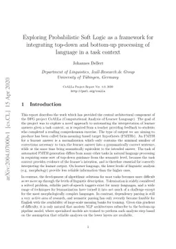 Exploring Probabilistic Soft Logic as a framework for integrating
  top-down and bottom-up processing of language in a task context