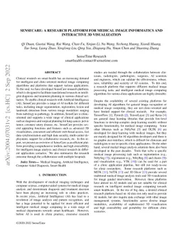 SenseCare: A Research Platform for Medical Image Informatics and
  Interactive 3D Visualization