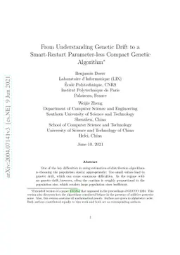 From Understanding Genetic Drift to a Smart-Restart Parameter-less
  Compact Genetic Algorithm