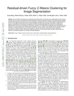 Residual-driven Fuzzy C-Means Clustering for Image Segmentation