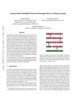 Interpretable Probabilistic Password Strength Meters via Deep Learning