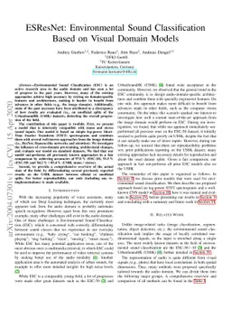 ESResNet: Environmental Sound Classification Based on Visual Domain
  Models