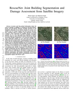 RescueNet: Joint Building Segmentation and Damage Assessment from
  Satellite Imagery