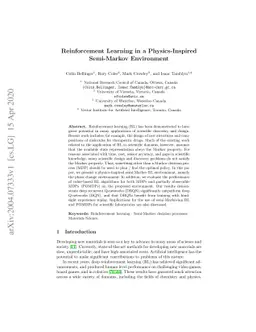 Reinforcement Learning in a Physics-Inspired Semi-Markov Environment