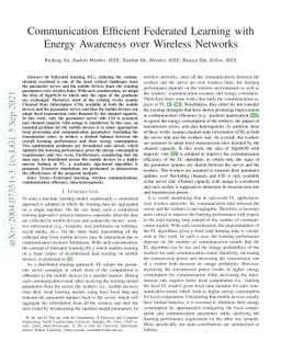 Communication Efficient Federated Learning with Energy Awareness over
  Wireless Networks